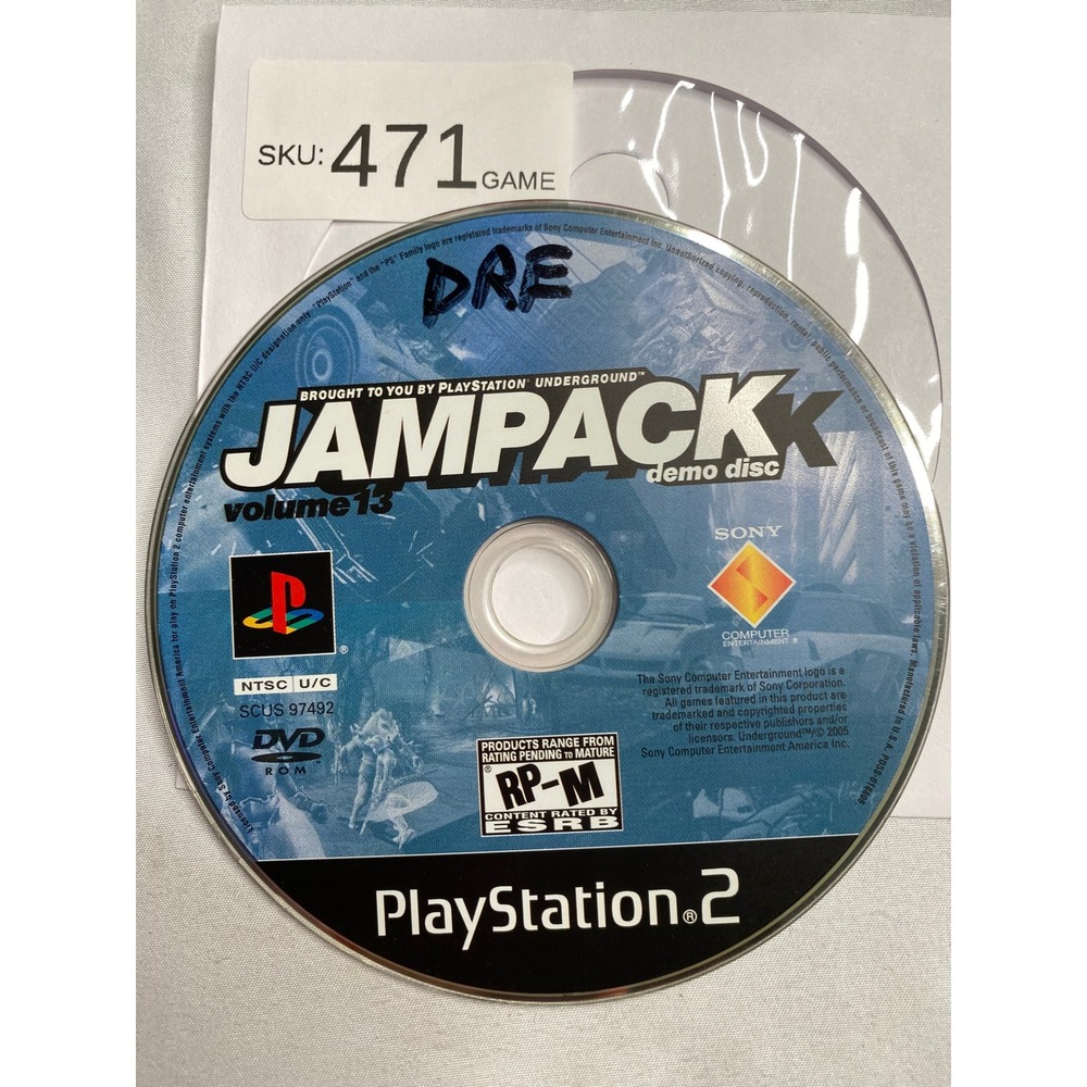 Sony PlayStation 2 Jampack Volume 13 Demo Disc
